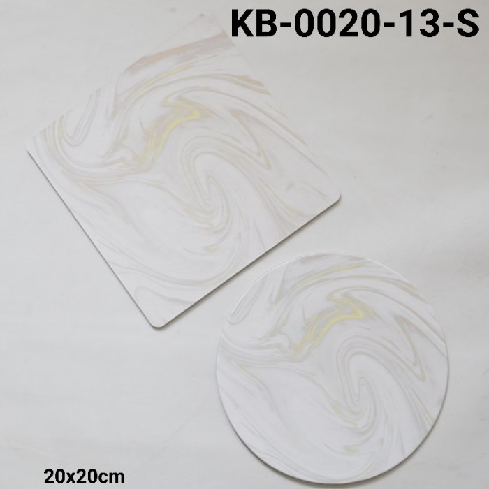 

GR-KB-0020-13 GR 2 CAKE BOARD ALAS KUE KOTAK BULAT 20CM MARBEL MARMER HEMAT