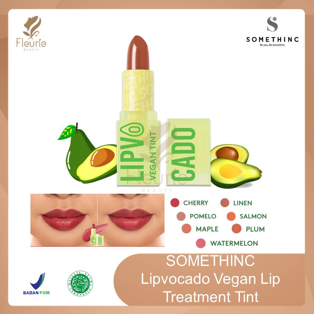 Somethinc Lipvocado Vegan Lip Treatment Tint - Somethinc Vegan Tinted Lip Balm Original BPOM