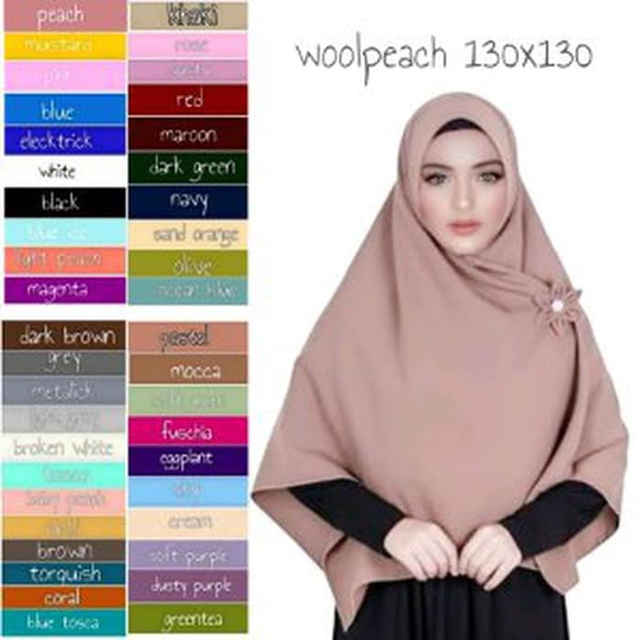 segiempat wolfis130x130 /segi 4 wolfis polos /jilbab syari