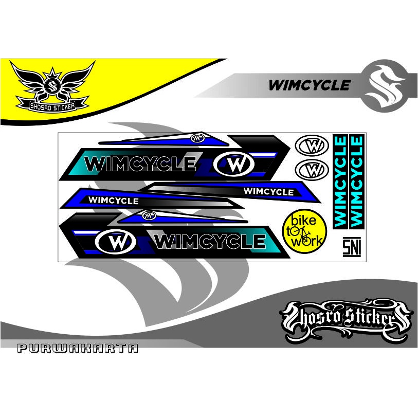 COD / STICKER DECAL  ALL SEPEDAH WIM VARIASI BIKE STIKER POLET ALL SEPEDA STRIPING MOTIF SEPEDA WIM-