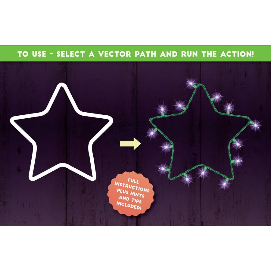 Fairy Light Generator Illustrator Actions