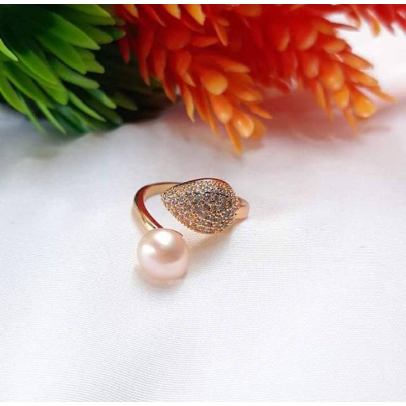 cincin mutiara asli lombok cincin mutiara tawar model bola kembung
