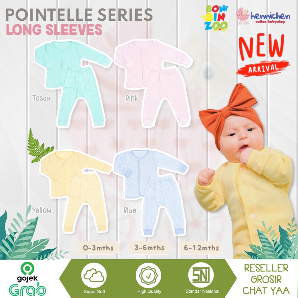 BONBINZOO SETELAN BAJU ANAK POINTELLE PIYAMA BAJU TIDUR ANAK  SNI 0-12