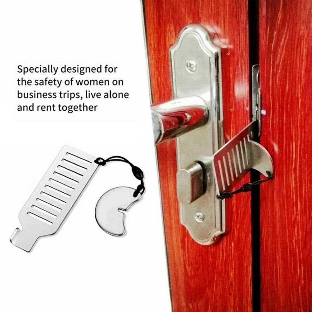 Kunci Pintu Portable Anti Lockpick Door Lock Tambahan Keamanan Rumah Kunci Multifungsi Material Besi Berkualitas