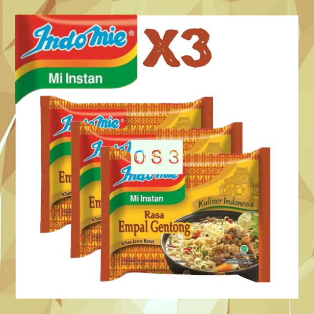 

《OS3》 PAKET 3 Indomie khas Jawa Barat rasa Empal Gentong