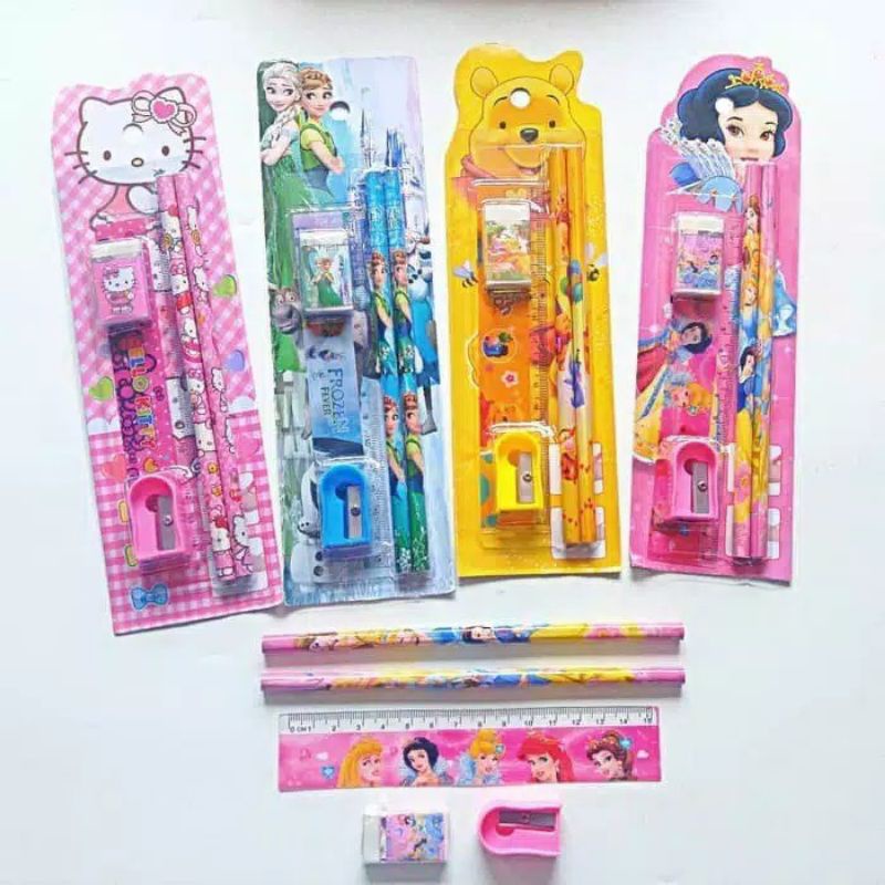 

Set Alat Tulis Sekolah 5In 1 Karakter Lucu / Mini Stationery