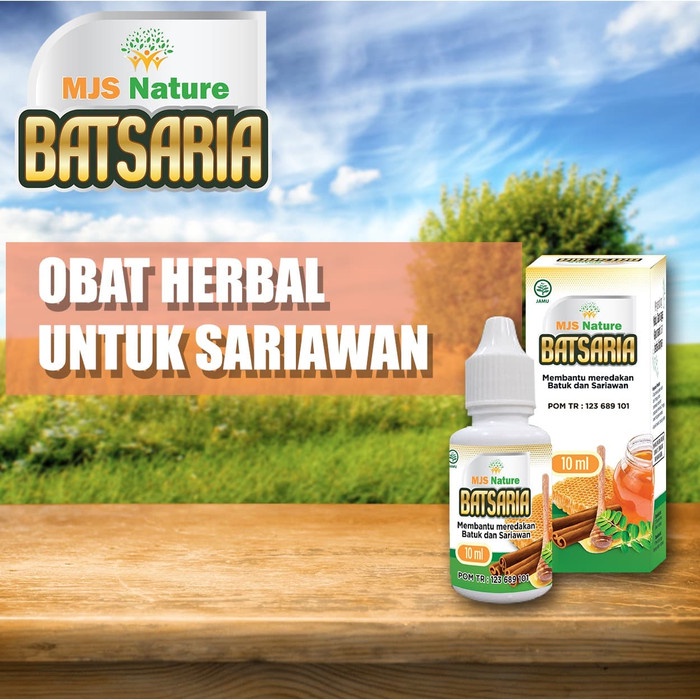 Herbal MJS Nature Batsaria 10ml Jamu Tetes Sariawan Batuk