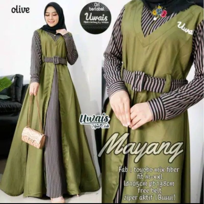 gamis belt uwais original
