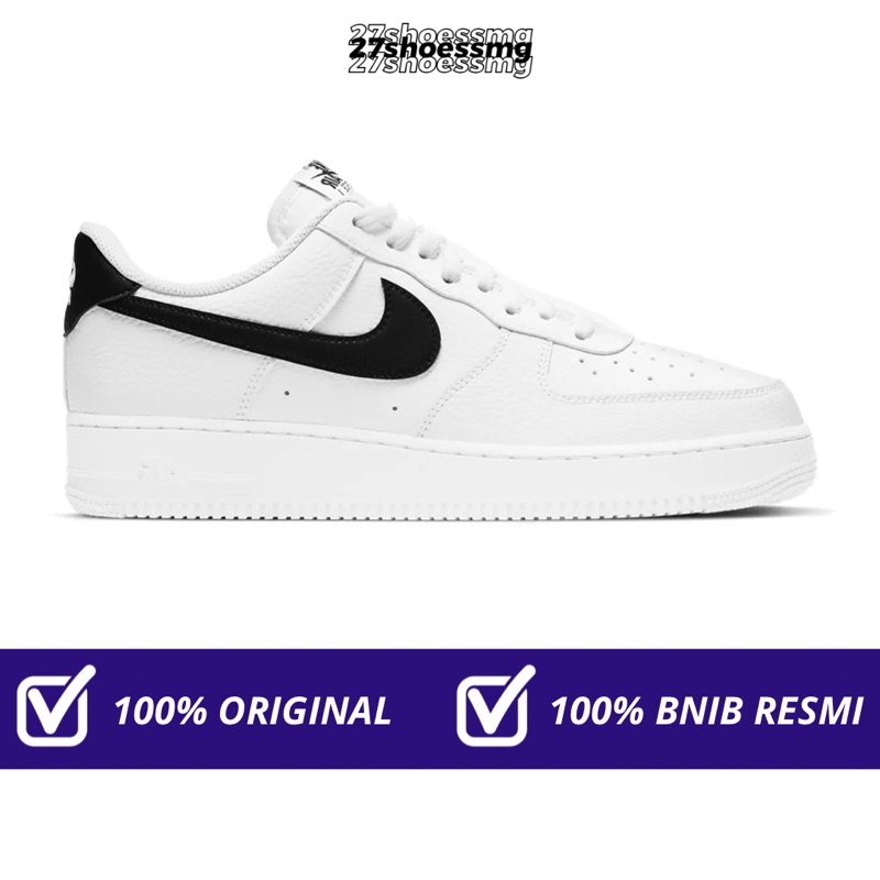 Nike Air Force 1 ‘07 White Black Women 100% Original Resmi Nike