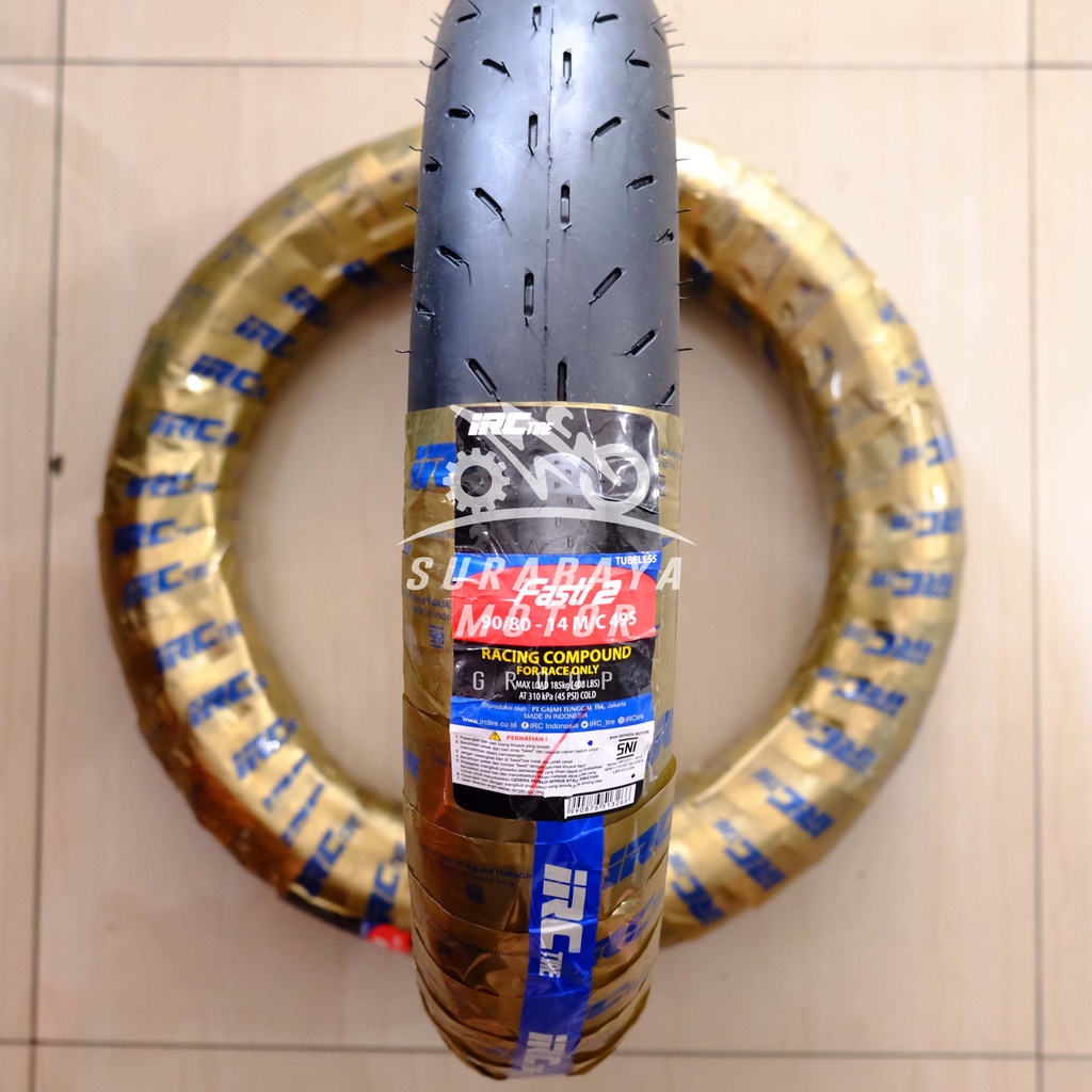 Ban Tubeless IRC 90/80-14 Fasti 2 TL Ring 14 Soft Compound Racing Balap Mio Beat Vario Xride 125 150
