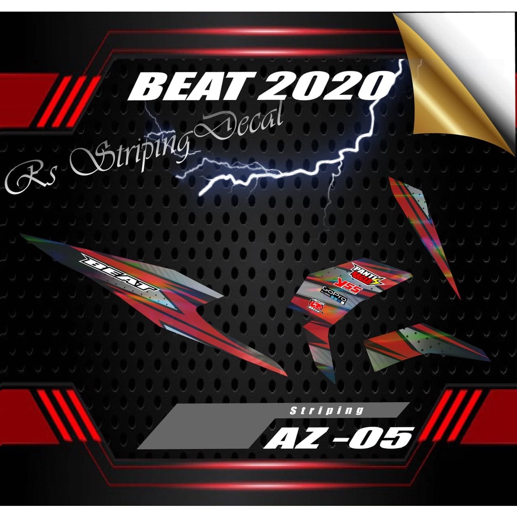 Sticker Striping List Variasi HOLOGRAM  Beat Deluxe 2020 RS 05