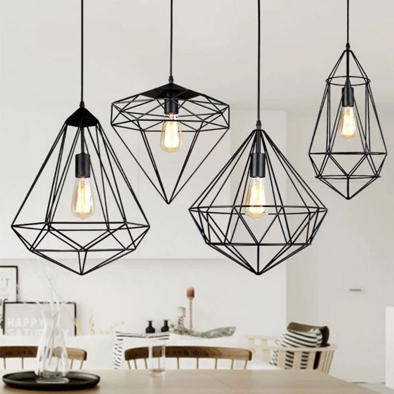 kap lampu gantung diamond