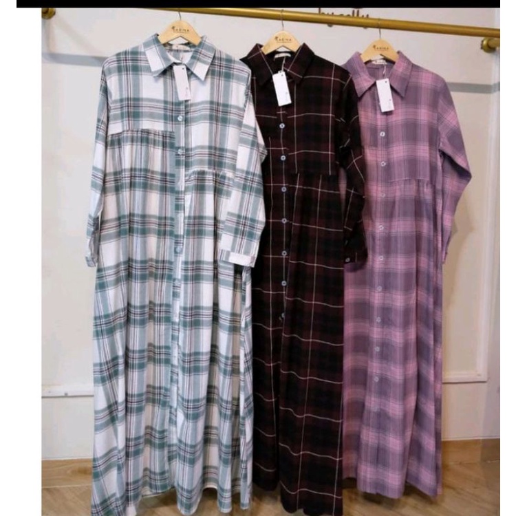Husna Dress Sabinabyselly Sabinahijab sabina by selly hijab abaya gamis flanel