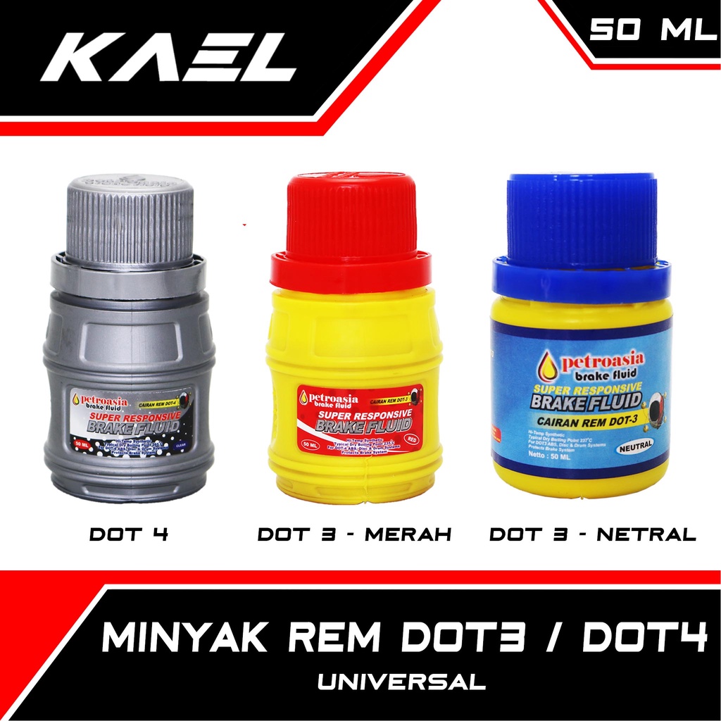 Minyak Rem DOT3-DOT4 Motor Bebek-Matic-Sport 50 ml Honda-dll Universal PETROASIA Brake Fluid Dot 3-4