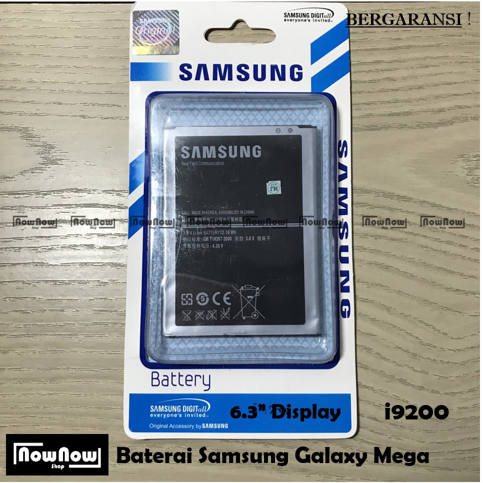 Baterai Samsung Galaxy Mega 6.3 Inch I9200 Original Batre Batrai Battery HP SEIN