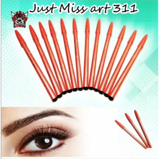 JUST MISS Justmiss  Pensil Alis Orenge Oren JM Eyebrow Pencil / Celak Ori