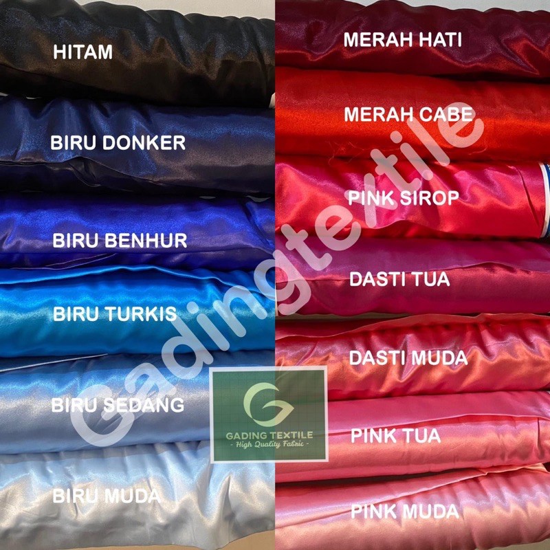 ( per roll ) Kain SATEN SATIN POLOS ENGLAND lebar 120 cm rollan bahan dekorasi dekor kerudung jilbab hijab baju bridesmaid gaun dress gamis nari craft kerajinan tangan hampers harmper parsel parcel schrunchie schruncie ikat rambut tirai gorden hordeng