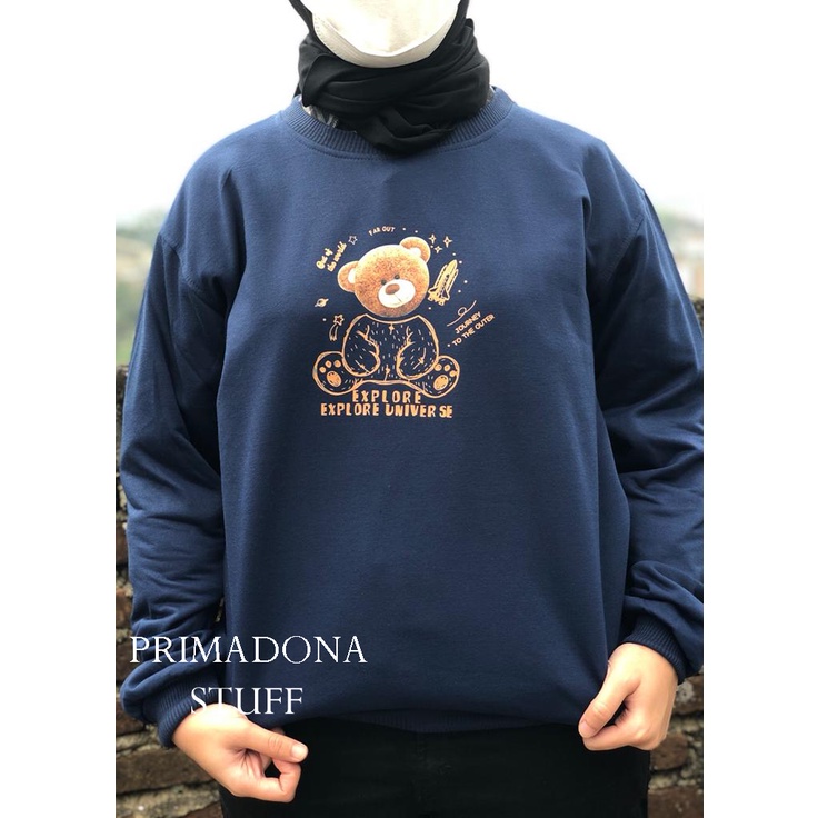 Sweatshirt Atasan Wanita Beaarr Universe Motif Hits Terbaru