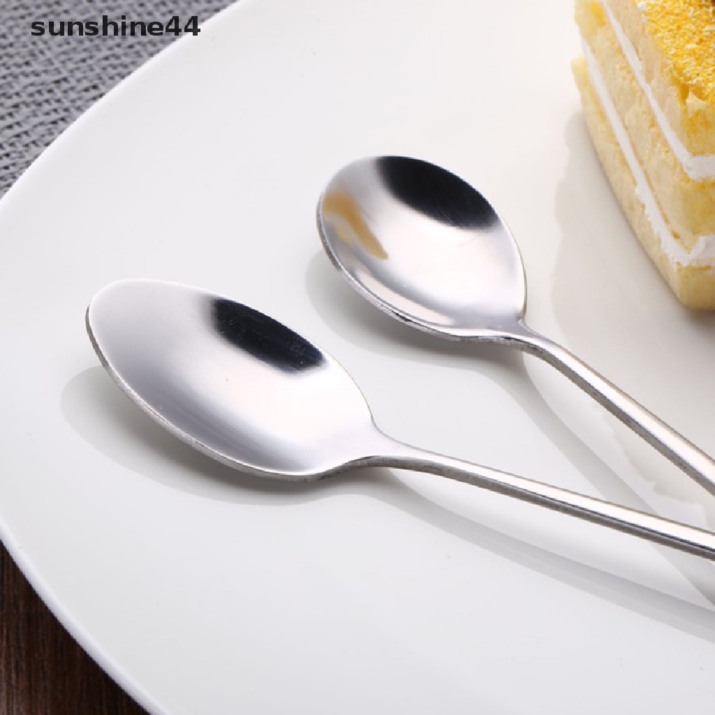 Sunshine 1pc Sendok Aduk Es Batu / Kopi Gagang Panjang Bahan stainless steel  .