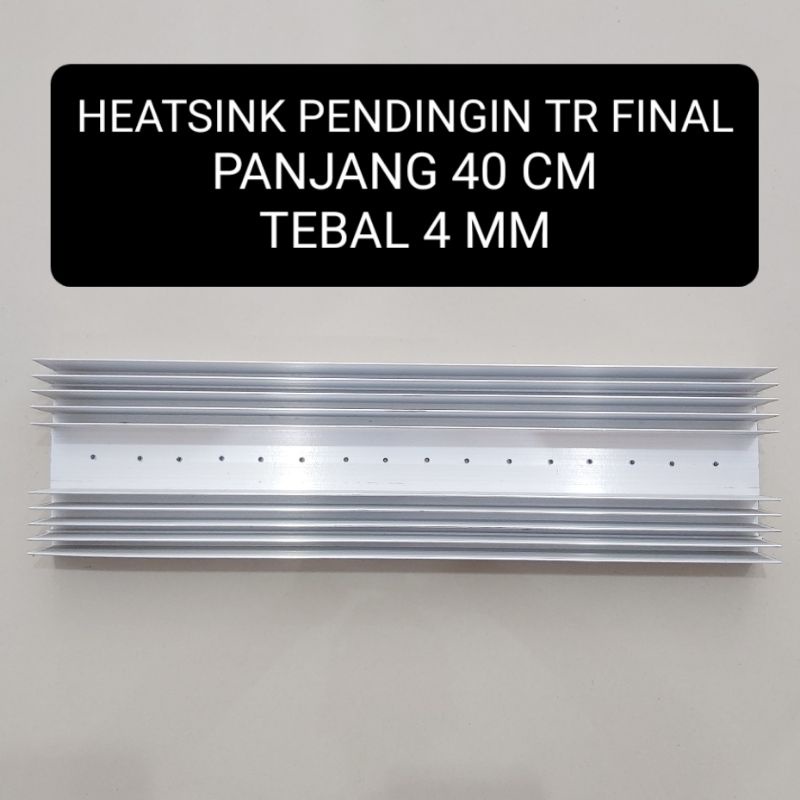 Heatsink Pendingin Transistor Final 40 CM Super Tebal 4 MM Heat Sink 5 Sirip Hetsing Heatsing