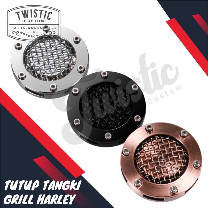 Part | Tutup Tangki Grill Cnc Aluminium Motor Harley Davidson