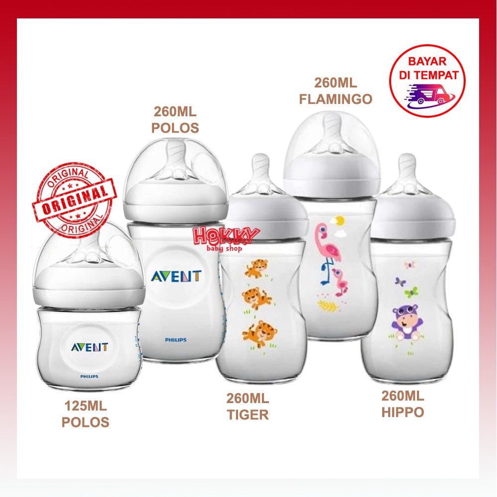 Philips Avent Botol Susu Natural 125 ml 260 ml isi 1 Polos / Motif