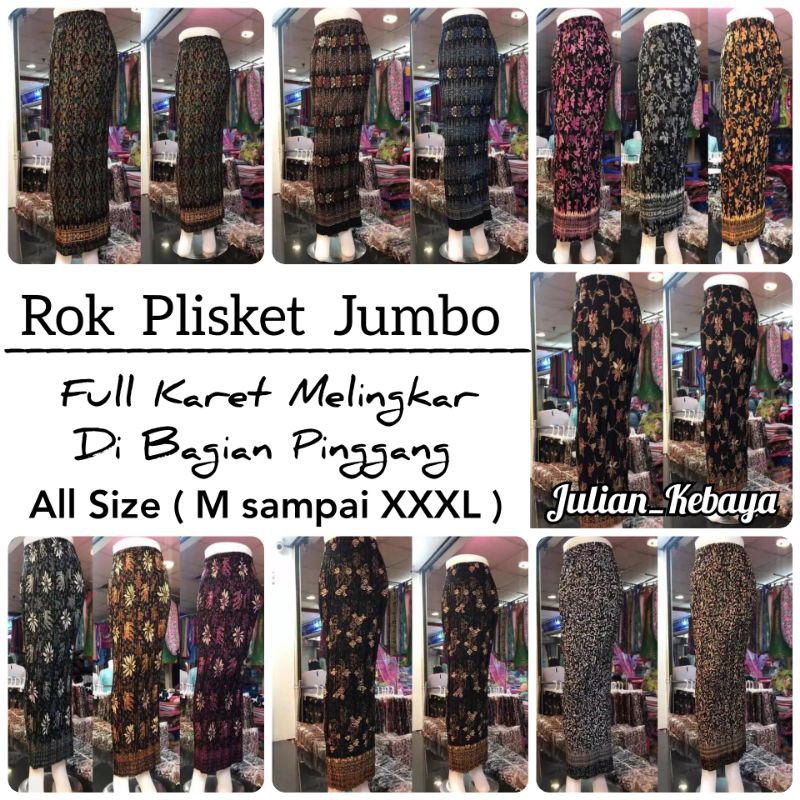 ROK PLISKET BATIK MODERN JUMBO / ROK WISUDA / ROK KEBAYA BATIK MODERN / ROK SERUT / ROK BATIK JUMBO