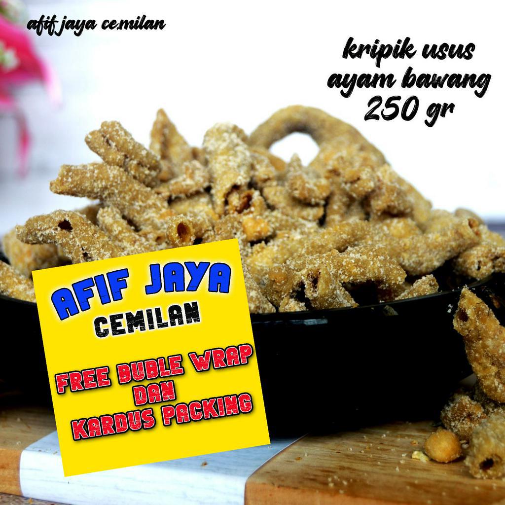 

Keripik usus ayam super rasa ayam bawang 250 gram afif jaya cemilan