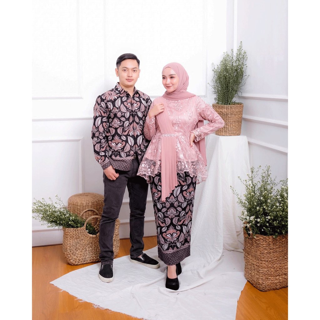 ADA ANAK &amp; Ready 6 Warna - Batik Couple Zhalfa Tulle Mutiara mix Ceruti Payet