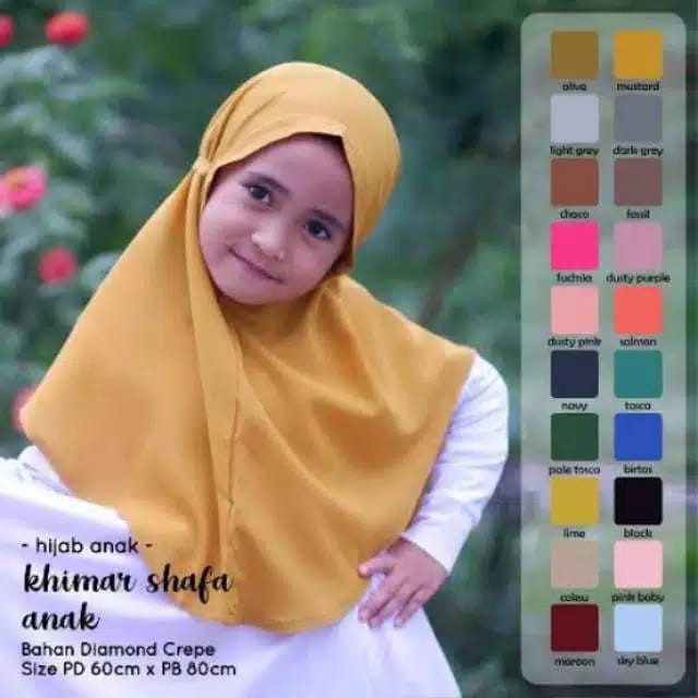 (1KG MUAT 16PCS) TASYA DIAMOND ANAK INSTANT HIJAB JILBAB KHIMAR BERGO KERUDUNG SEGIEMPAT