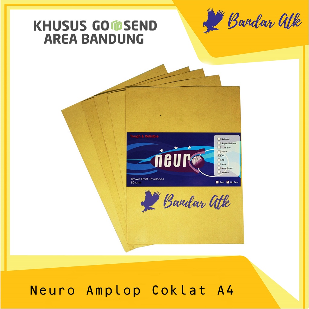 

KHUSUS GOSEND - NEURO Amplop Coklat A4 - 30 x 22 cm [1 PACK]