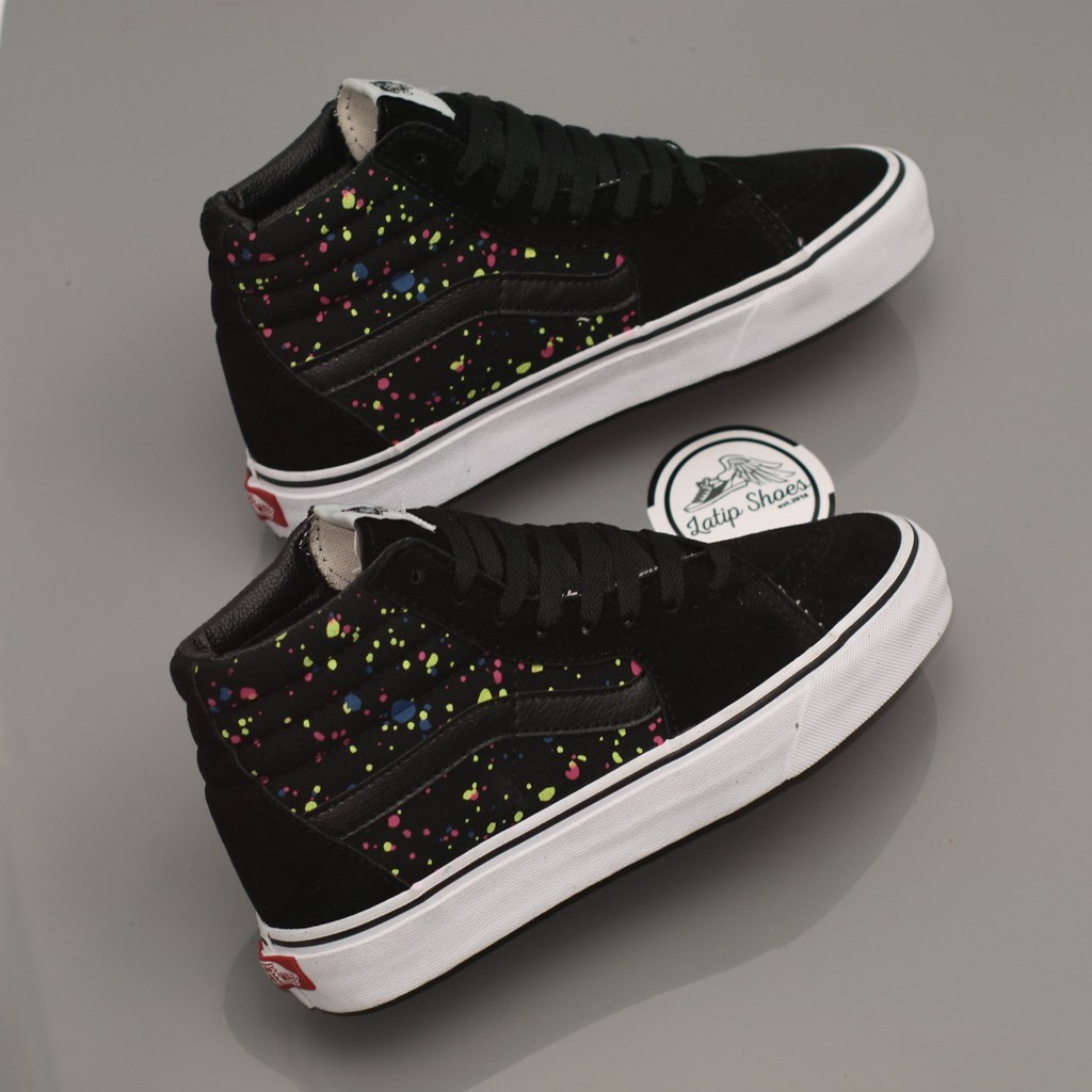 Sepatu Premium Import Vans Sk8 High Overspray