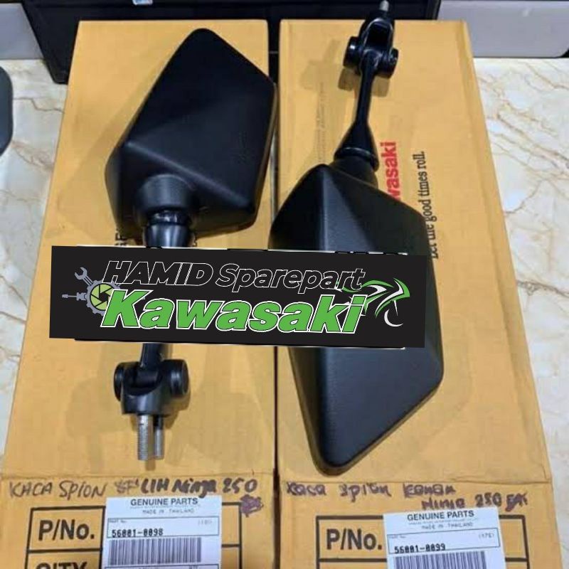 Kaca spion mirror lh kiri ninja 250R 250 R karbu carbu karburator original kawasaki  100 persen ori