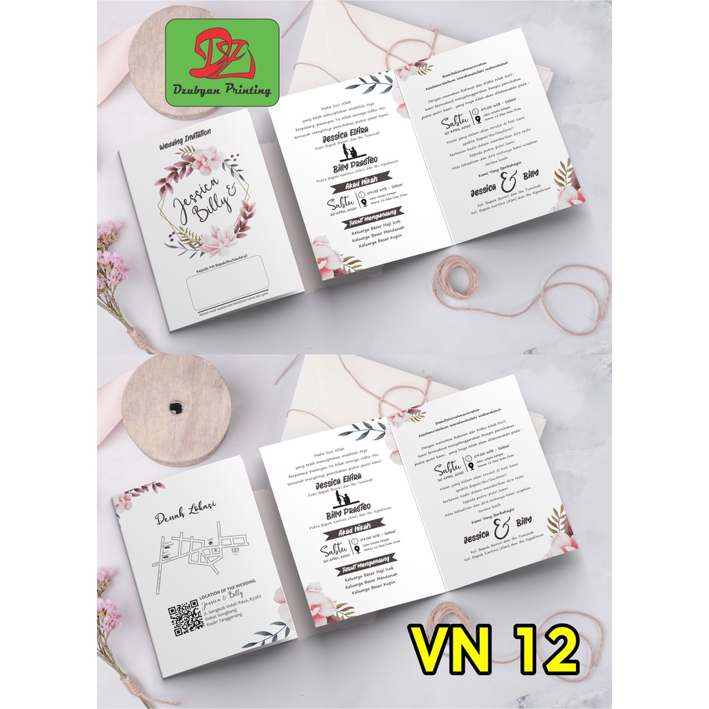 UNDANGAN PERNIKAHAN  VINTAGE  (foto)  Tanpa Minimal Order*  elegan, Murah, Proses  satu hari jadi, Tebal, Banyak Gratisnya-12