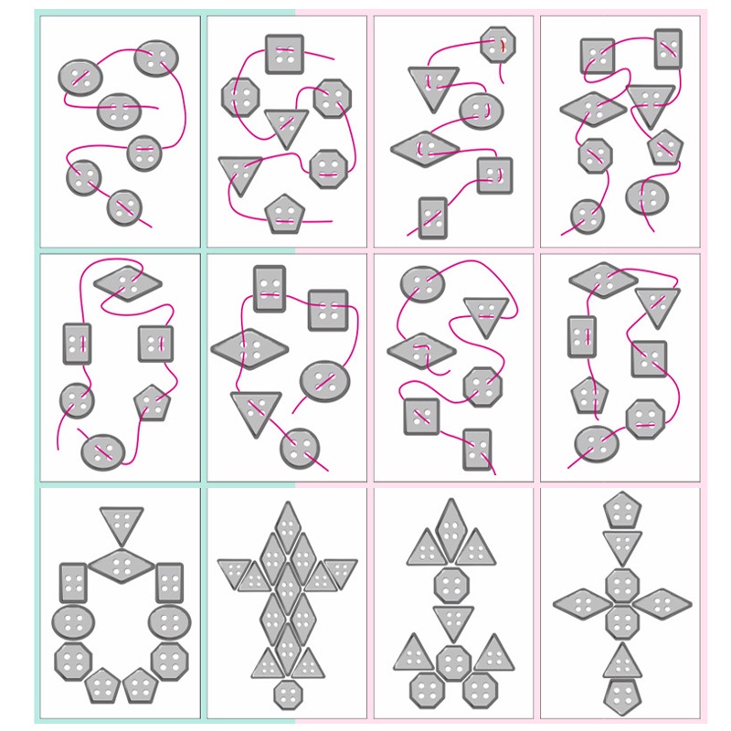 40pcs Mainan Montessori Balok Geometri Untuk Edukasi Dini Anak