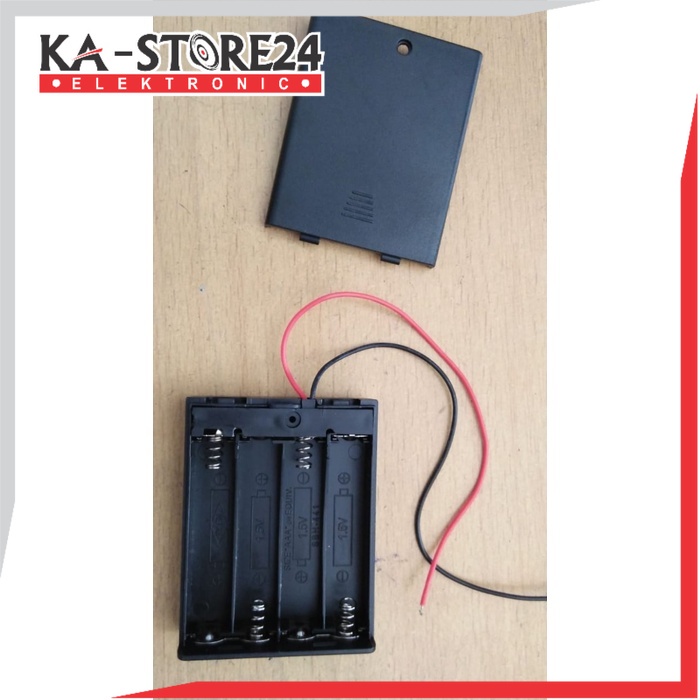 Battery Holder 4xAAA 4 x AAA Baterai Case Box Kotak Tempat Baterai