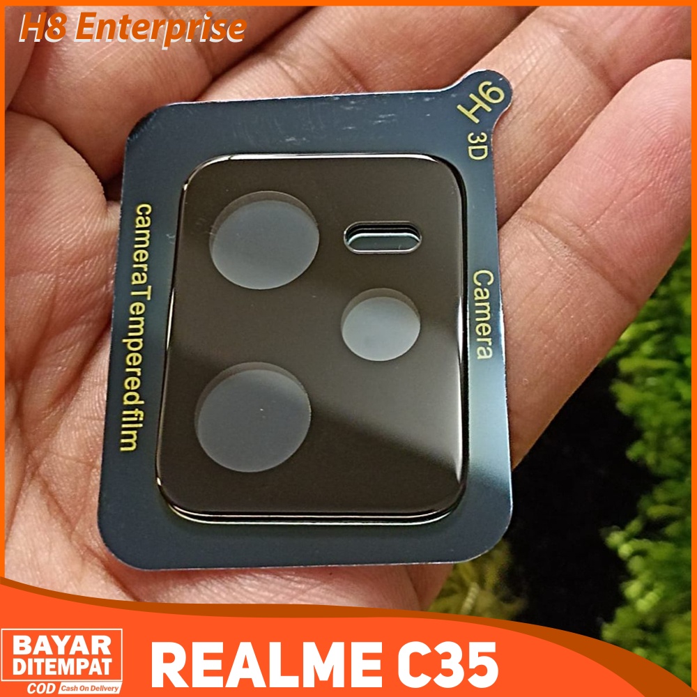 Tempered Glass Camera Full Cover Realme C35 Anti Gores Lensa Pelindung Kamera Full Black