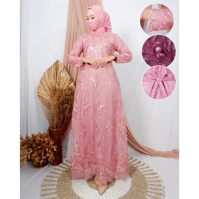 Fhashion muslim/dresss kebaya/gamis tulle pesta