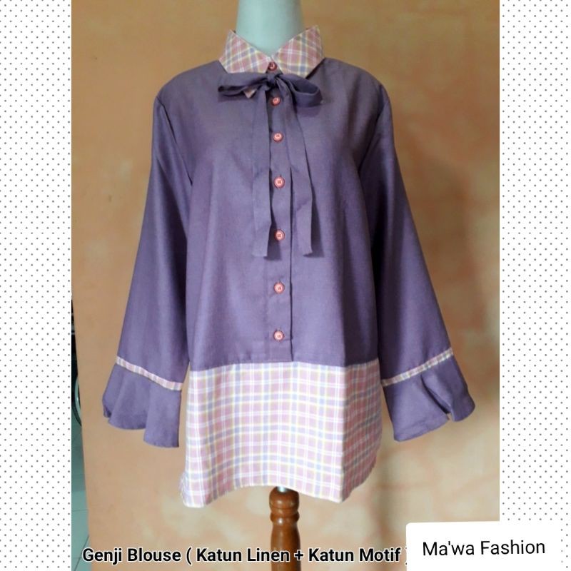 GENJI BLOUSE PURPLE BLOUSE TUNIK SYARI MUSLIMAH PREMIUM TERMURAH TERCANTIK BERKUALITAS MODERN BARU