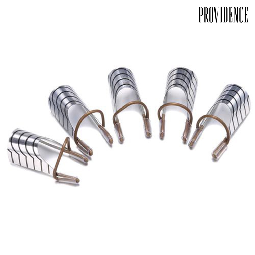 Providence 5Pcs Women Reusable Aluminum UV Gel Acrylic Tips Nail Art Extension Guide Forms