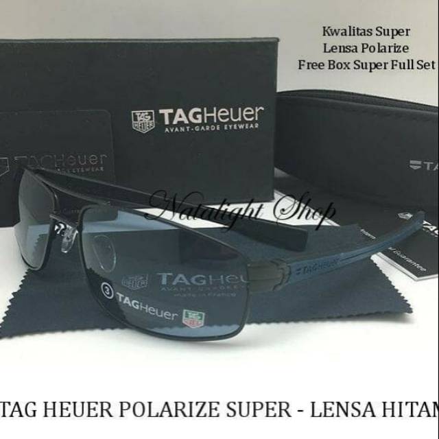 SUNGLASSES KACAMATA PRIA TAG HEUER AVIATOR SPORTY PREMIUM POLARIZE.
