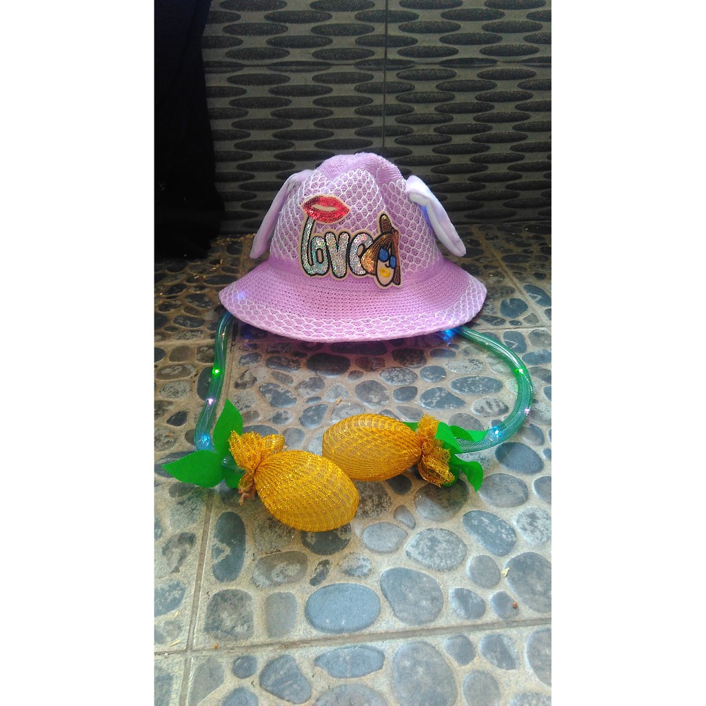 Topi Bulat Dancing Goyang Kuping Korea Import LED Topi Bunny Hat Dance Lucu Telinga Gerak