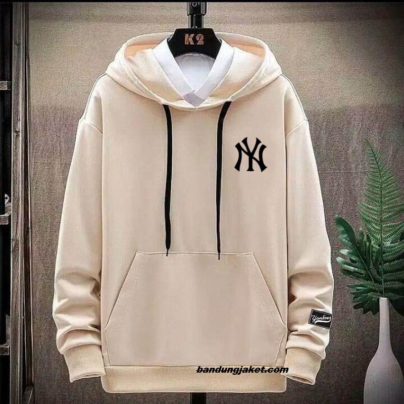 NY SWEATER HOODIE // SWEATER HOODIE NY LOGO BORDIR