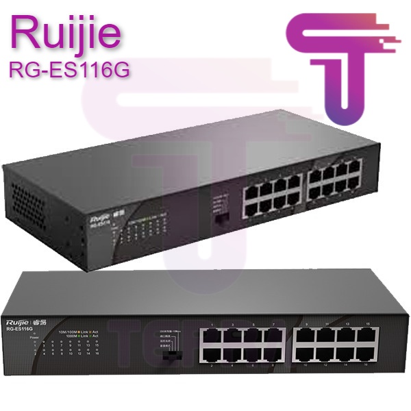 RUIJIE RG-ES116G 16 Port Gigabit Metal Casing Unmanaged Switch