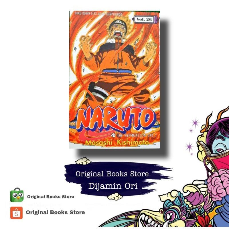 Komik naruto vol 26 original segel