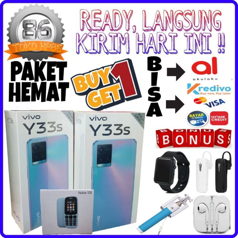 Vivo Y33s Ram 12/128gb Original 100% Garansi Resmi Bisa Cicilan,Bisa Cod