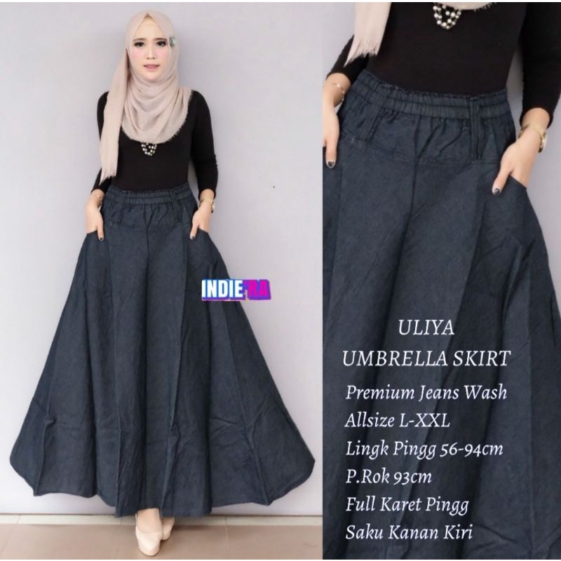 ROK JEANS PANJANG WANITA MODEL BARU BAWAHAN PEREMPUAN KEKINIAN  WANITA DEWASA  JEANS TERMURAH TERBAR