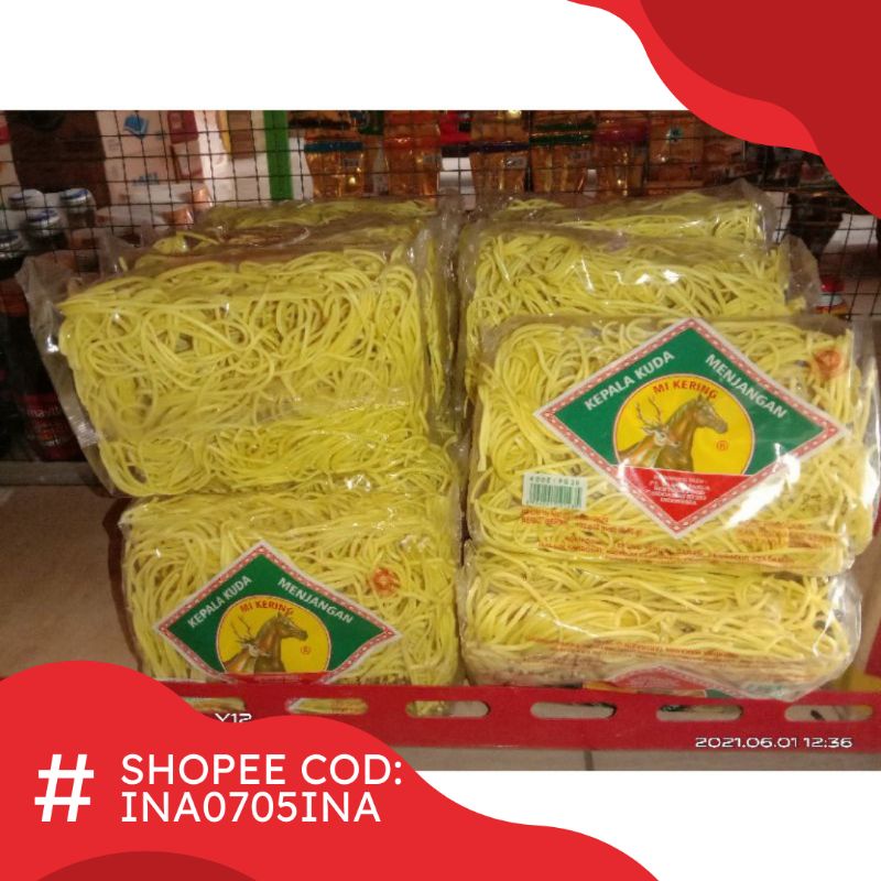 Mie Menjangan 100 gram / Mie Mawut / Mie Gepeng / Mie Menjangan Kemasan 100gr