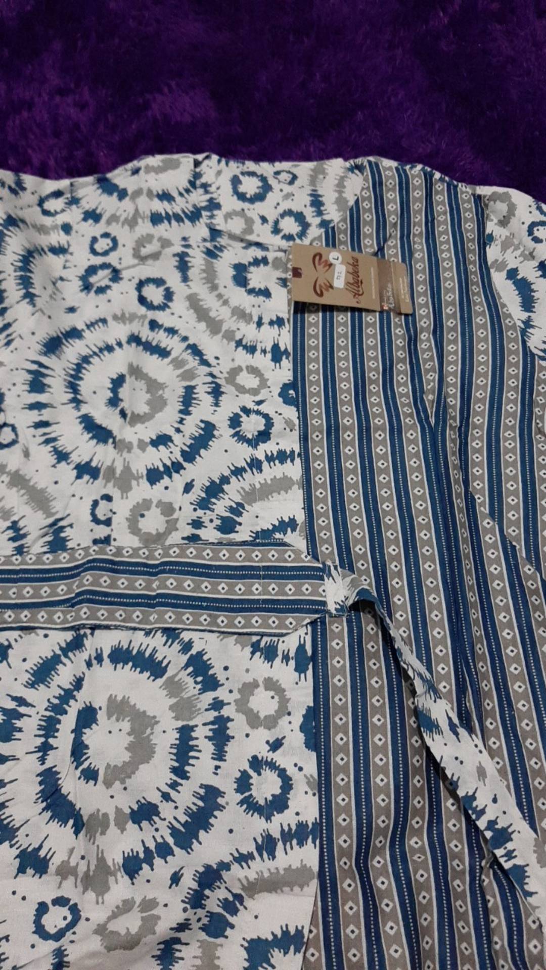 Tey-17 Batik Wanita Asj Sa Hrb026 Kenongo Kemeja Tosca Pendek