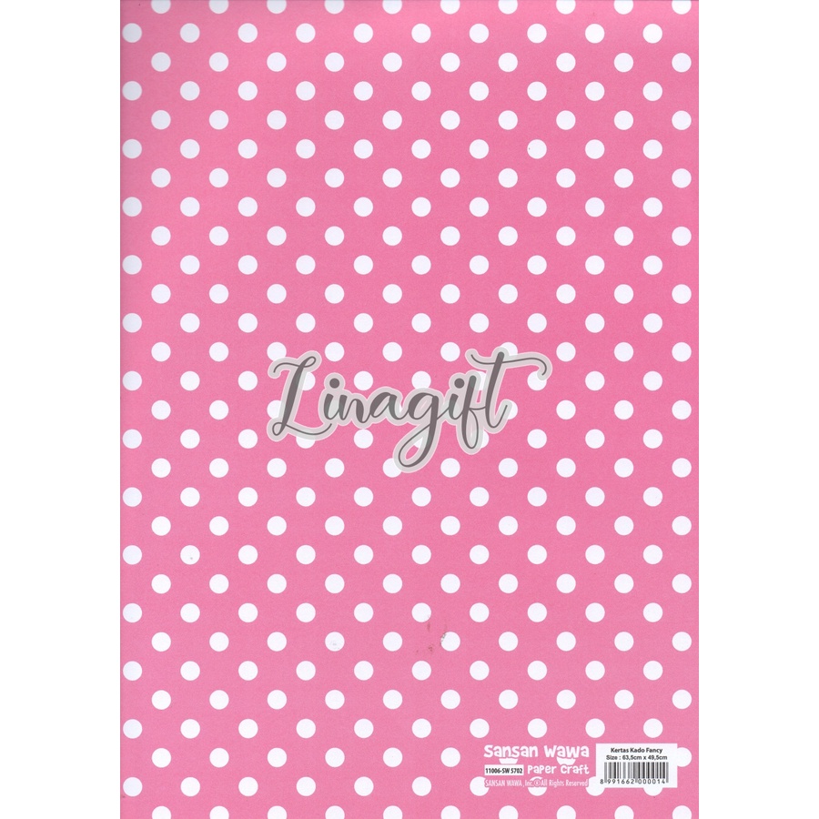 ( 5 Lembar ) MINI DOTS SANWA - KERTAS KADO POLKADOT - GIFT WRAP PAPER SANSAN WAWA SMALL ONDE NETRAL DEWASA